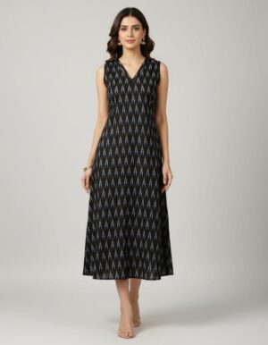 Cotton Handloom One Piece Dress