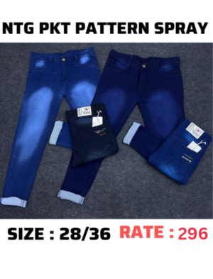 NTG पॉकेट पैटर्न स्प्रे जीन्स