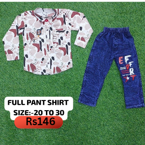 Kids Full Pant Shirt Set