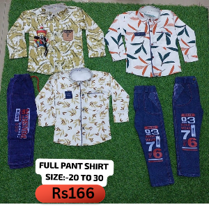 Kids Full Pant Shirt Set