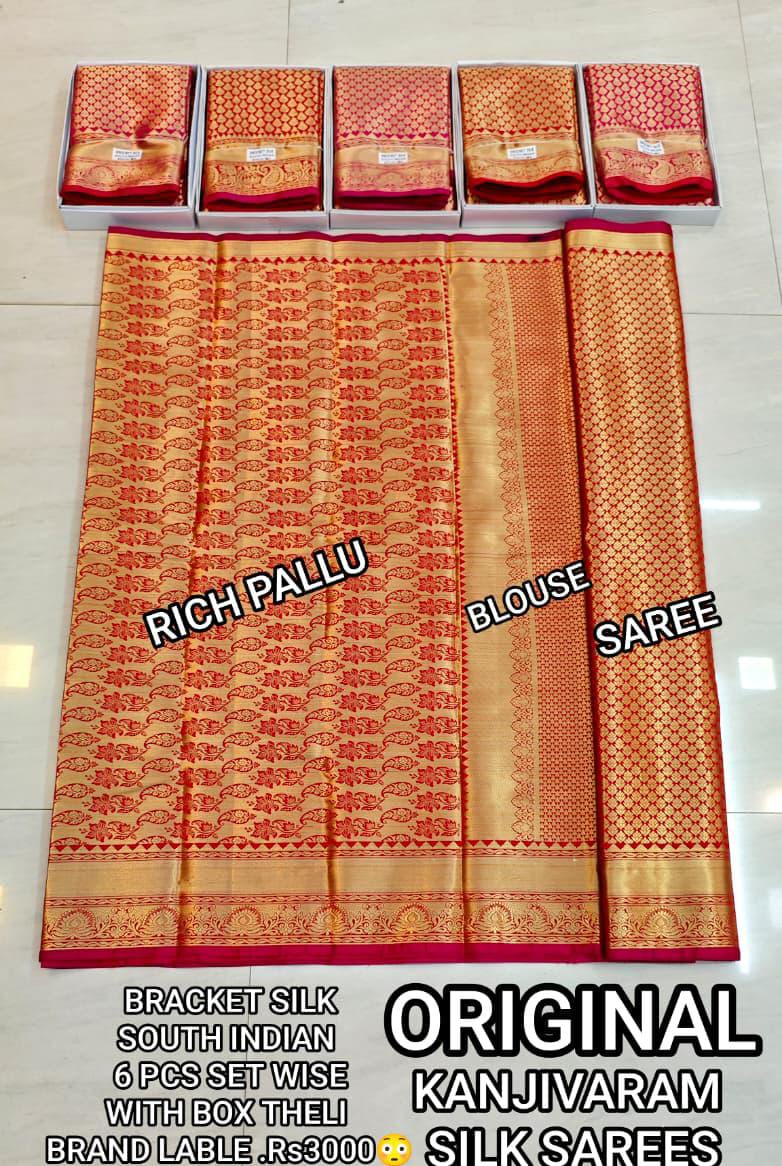 Original Kanjivaram Silk Saree | South Indian Silk | Rich Pallu