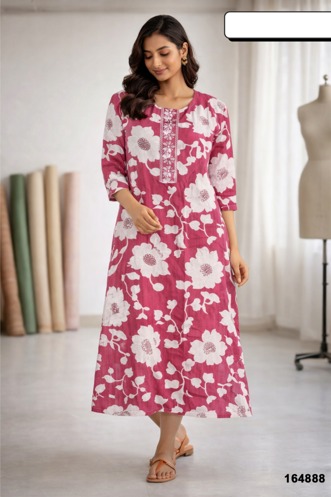 Women Printed Straight Kurt