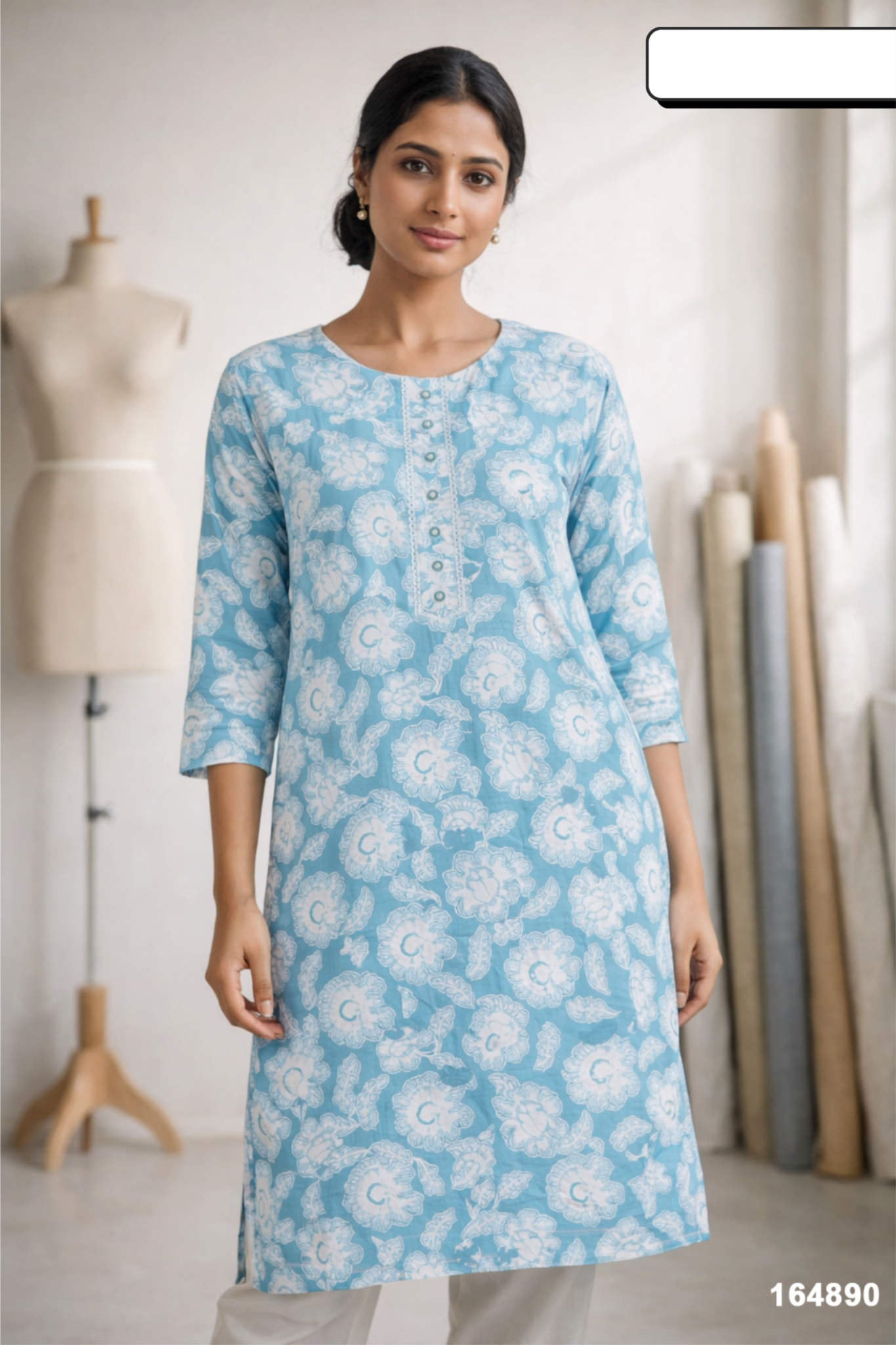 Women Printed Straight Kurti
