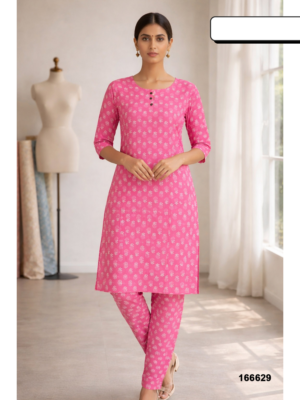 Women Printed Kurti Pant Co-Ord Set