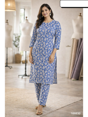 Women Printed Kurti Pant Co-Ord Set
