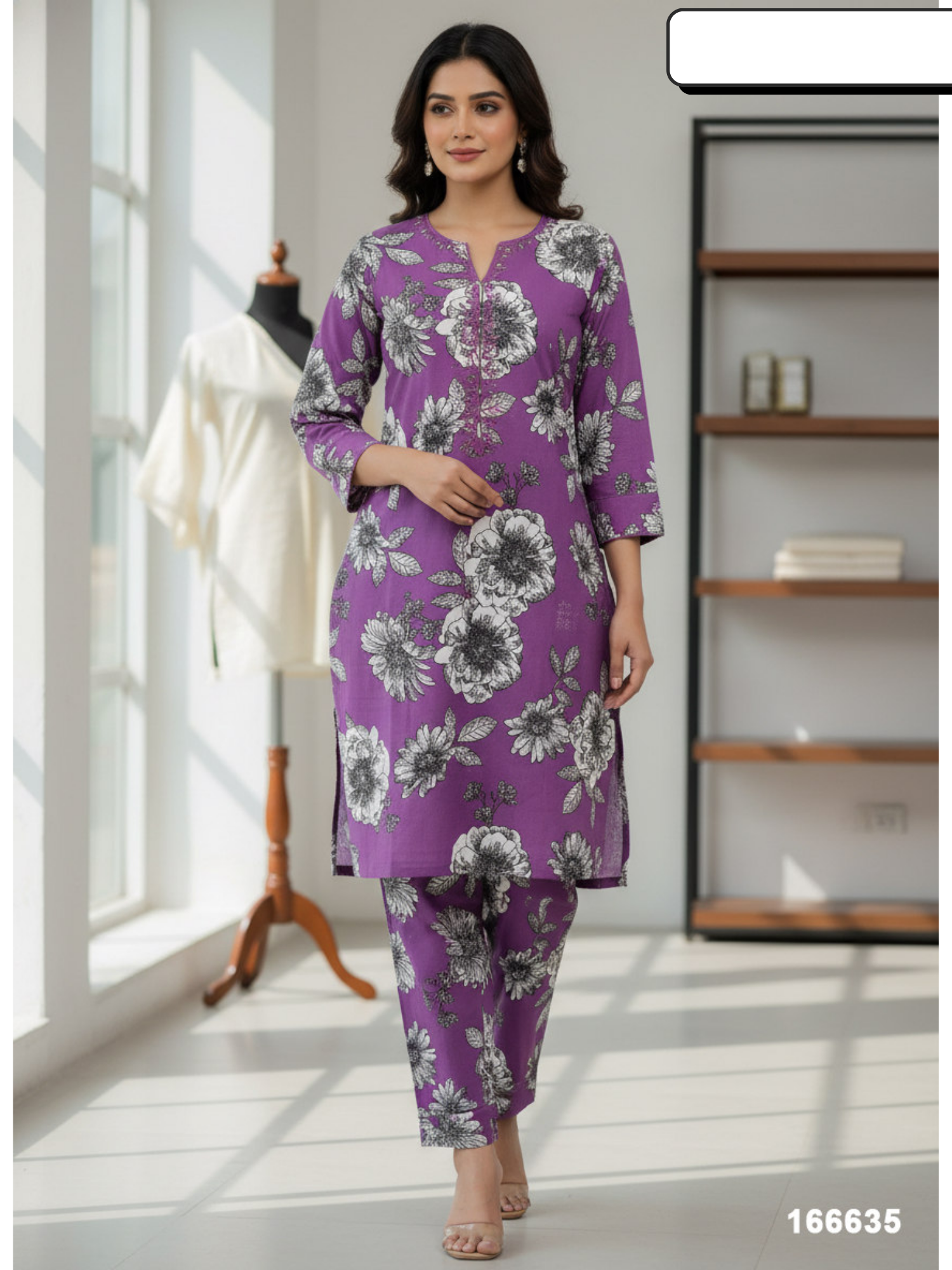 Women Printed Kurti Pant Co-Ord Set