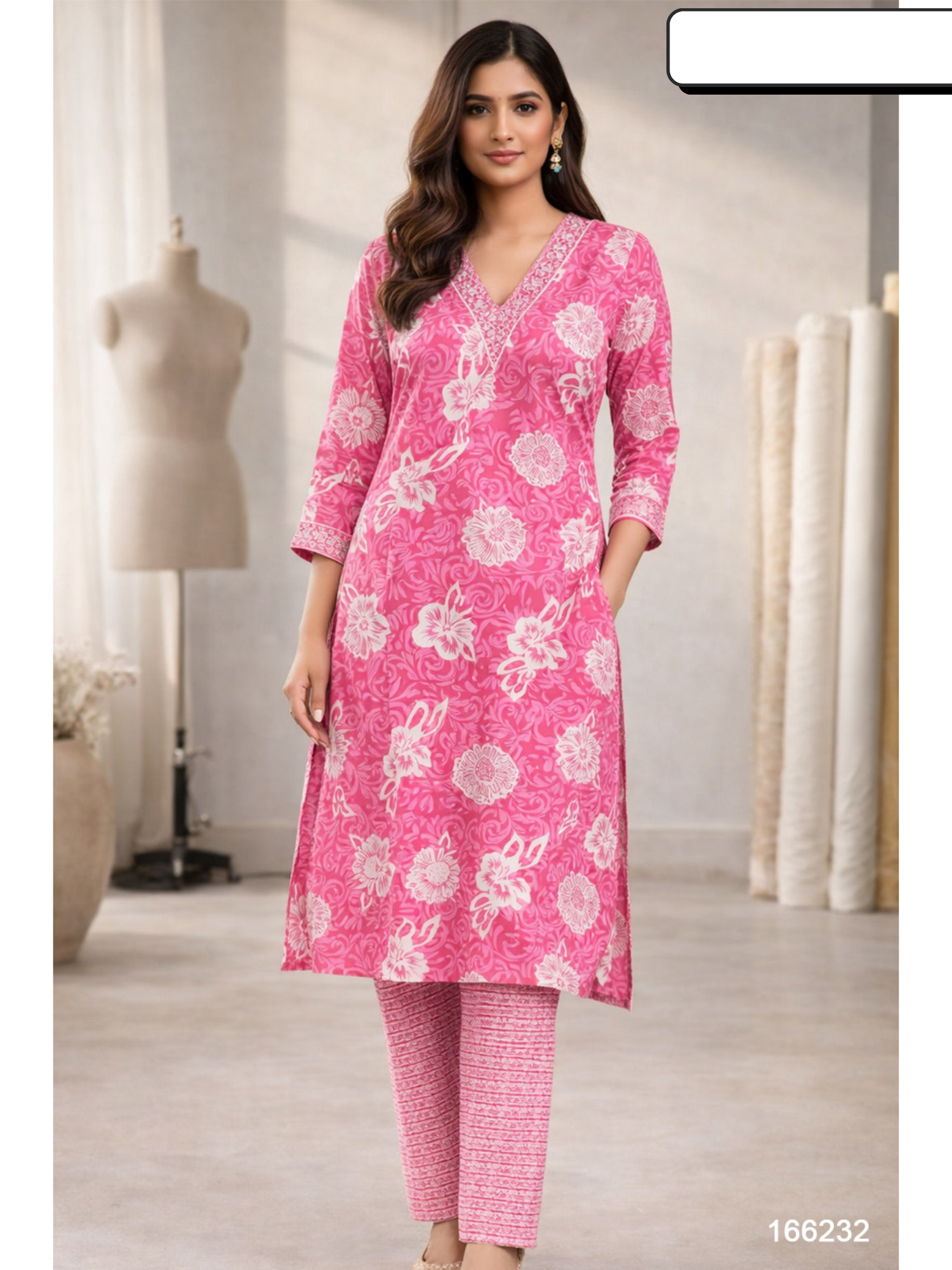 Name: Women Printed Kurti Pant Co-Ord Set