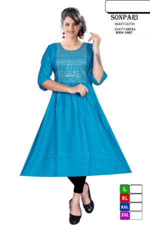 Anarkali Kurti with Heavy Front Print