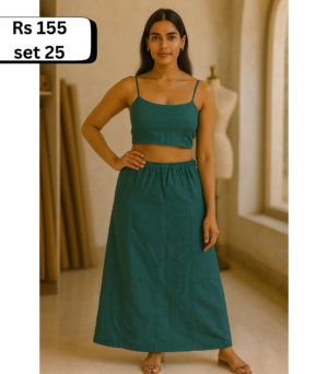 Women Solid Cotton Petticoat –