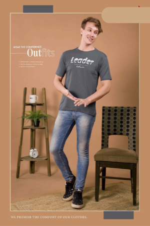 Men Modern Fit Printed Cotton T-Shirt (Half Sleeve, Round Neck)