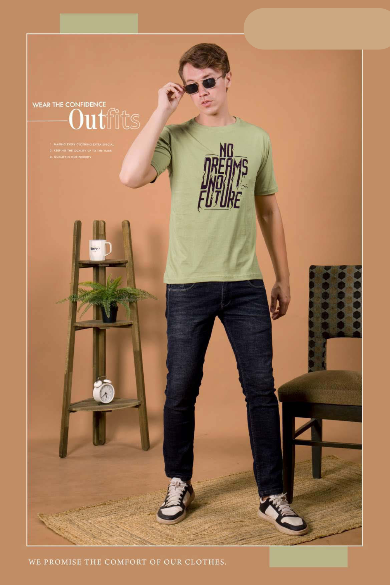 Men Modern Fit Printed Cotton T-Shirt (Half Sleeve, Round Neck)